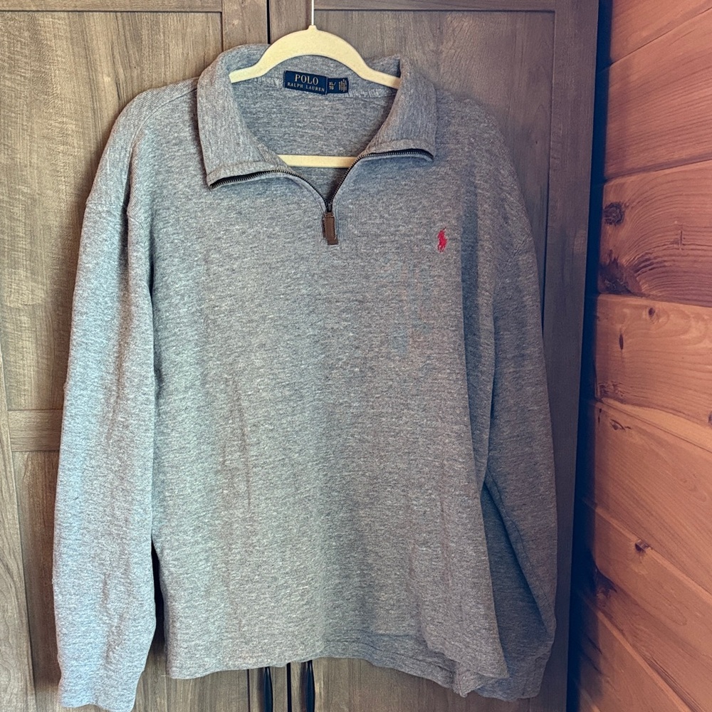 Polo by Ralph Lauren Heather Gray Zip Up Sweater